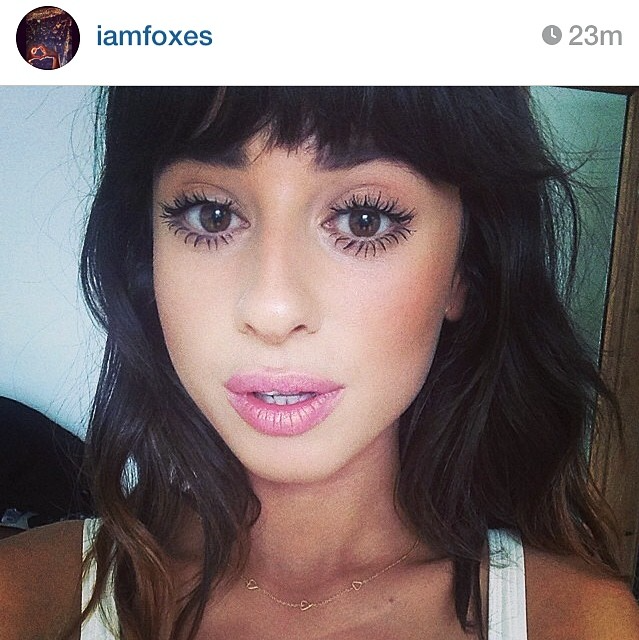 Singer Foxes wears the Loop Of Love necklace.