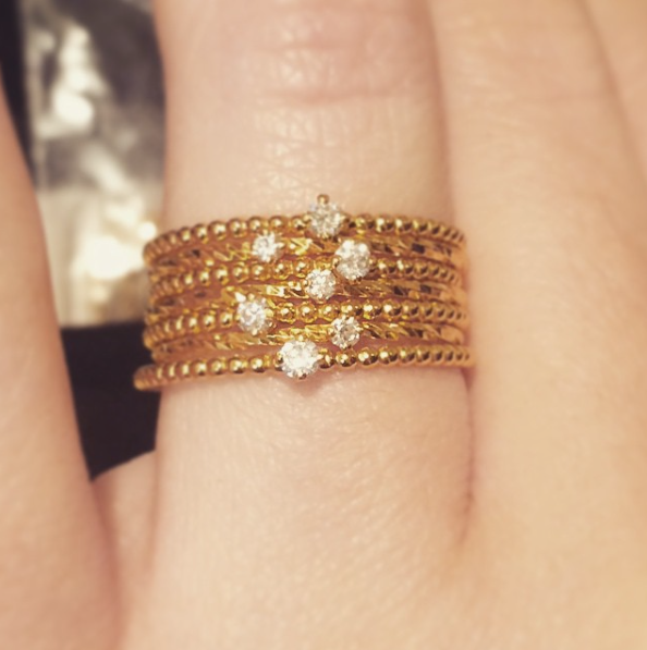 Lily White Diamond Ring - Gold