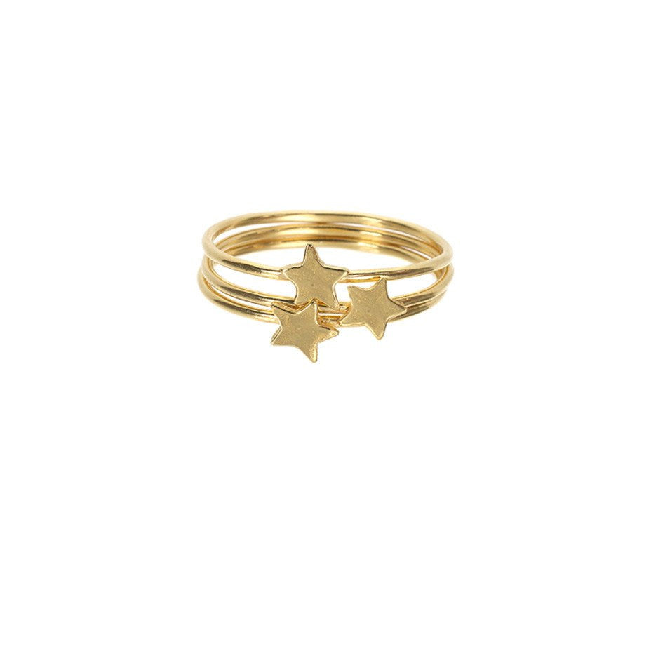 Star Stacking set in gold.