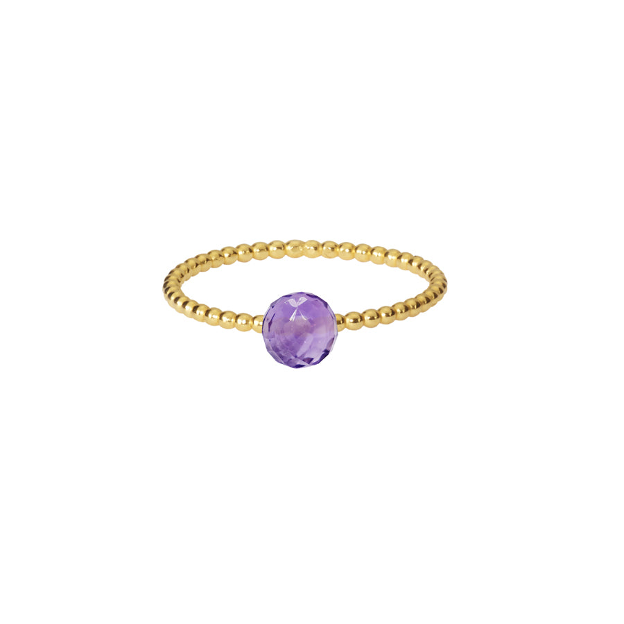Amethyst Stacking Ring - Gold