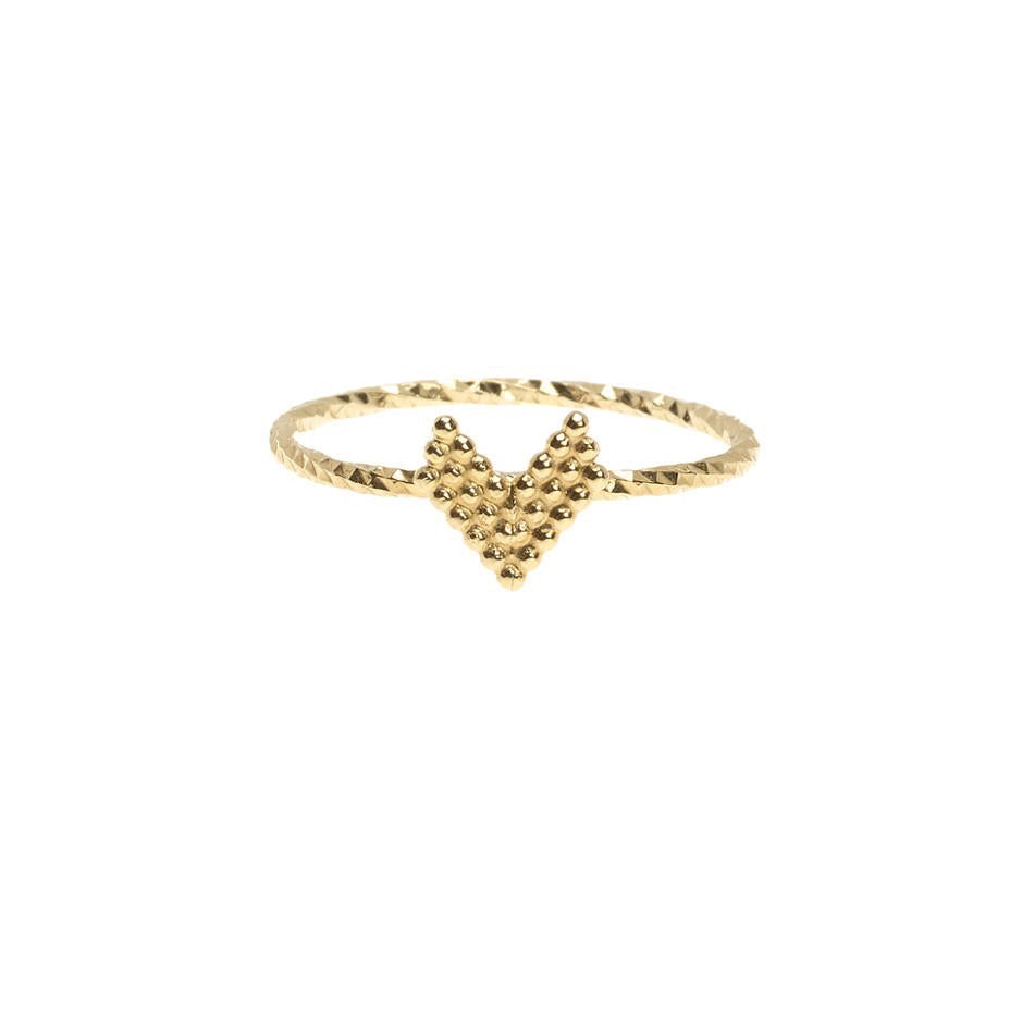 Braveheart Chevron Arrow Head Ring - Gold
