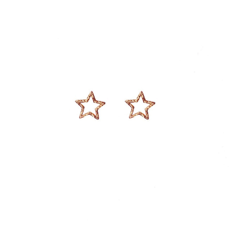 Estella Star Stud Earrings - Rose Gold