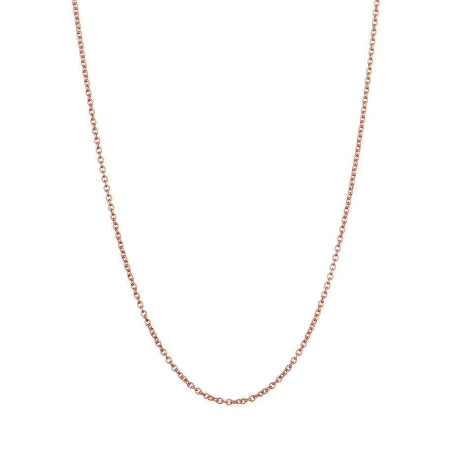 Whisper Trace Chain in rose gold, our finest chain with oval links.