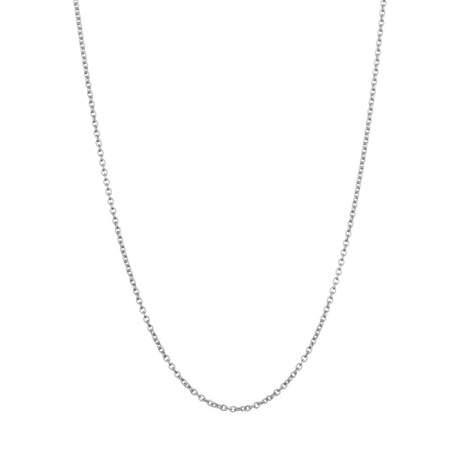 Whisper Trace Chain in silver, our finest chain with oval links.