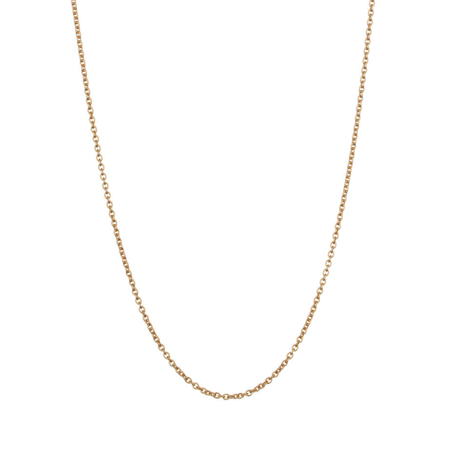 Whisper Trace Chain in gold, our finest chain with oval links.