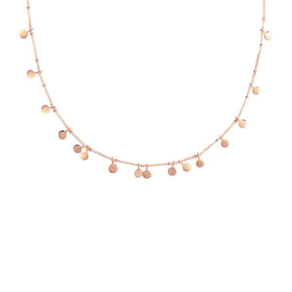 Fortune Teller Coin Necklace - Rose Gold