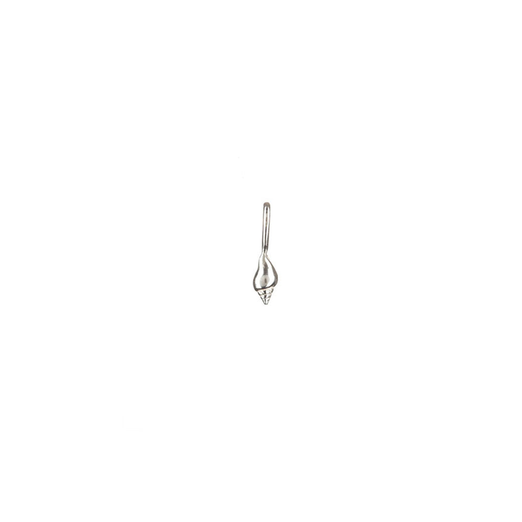 Ocean Deep Mini Shell charm in silver, featuring a mini baby shell with beaded decoration.