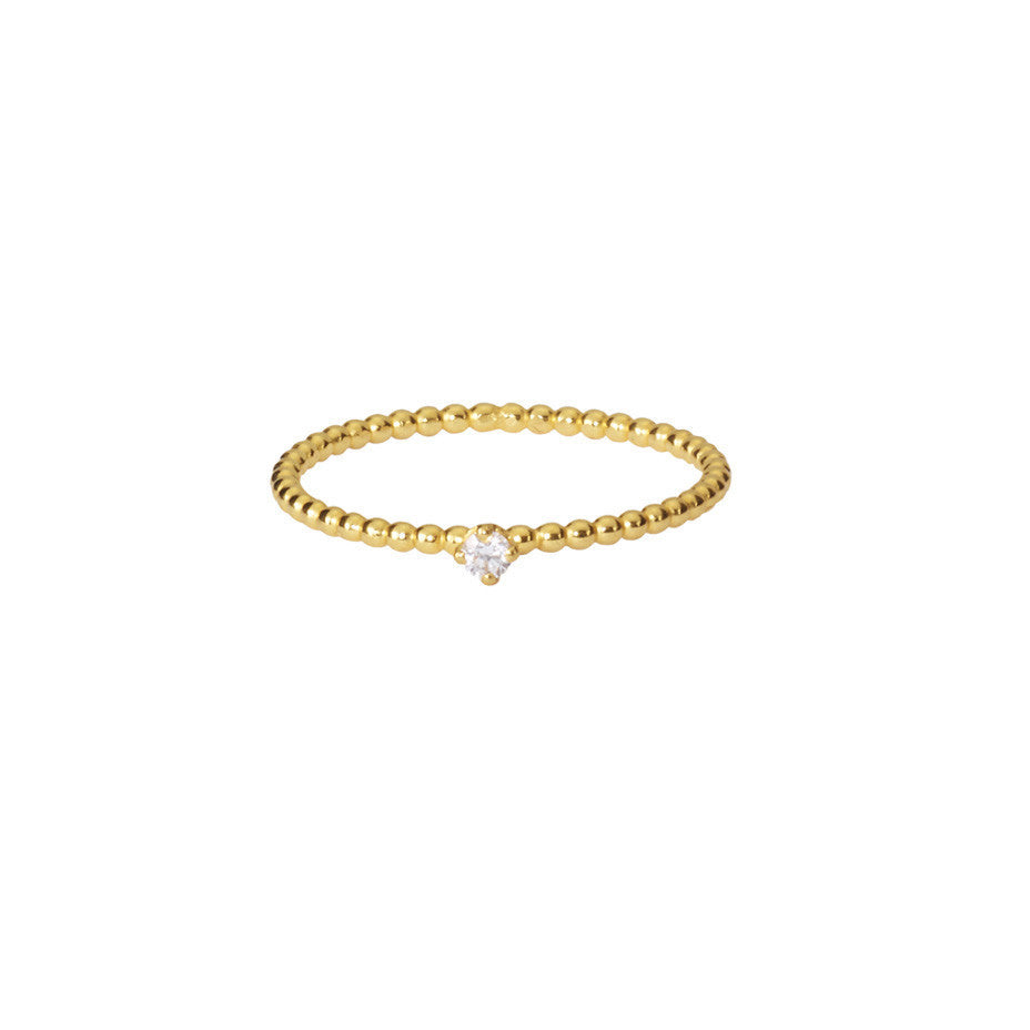 Lily White diamond ring in gold.