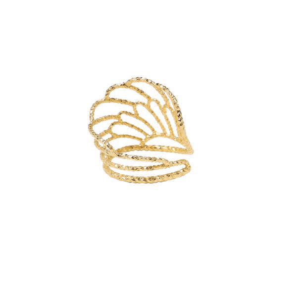 Angel Wing Wrap Around Ring - Gold