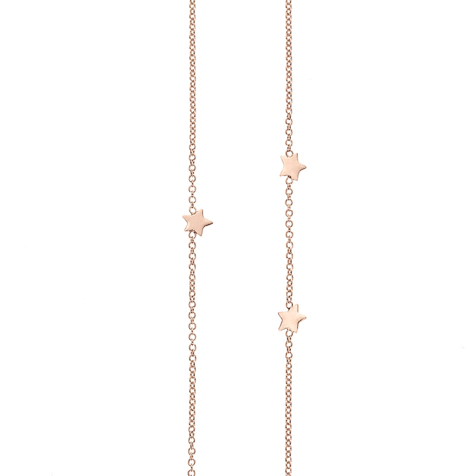 Eleven Star Long necklace - Rose Gold