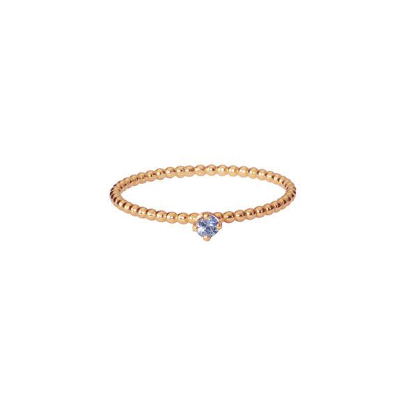 Forget-Me-Not Blue Sapphire Ring - Rose Gold