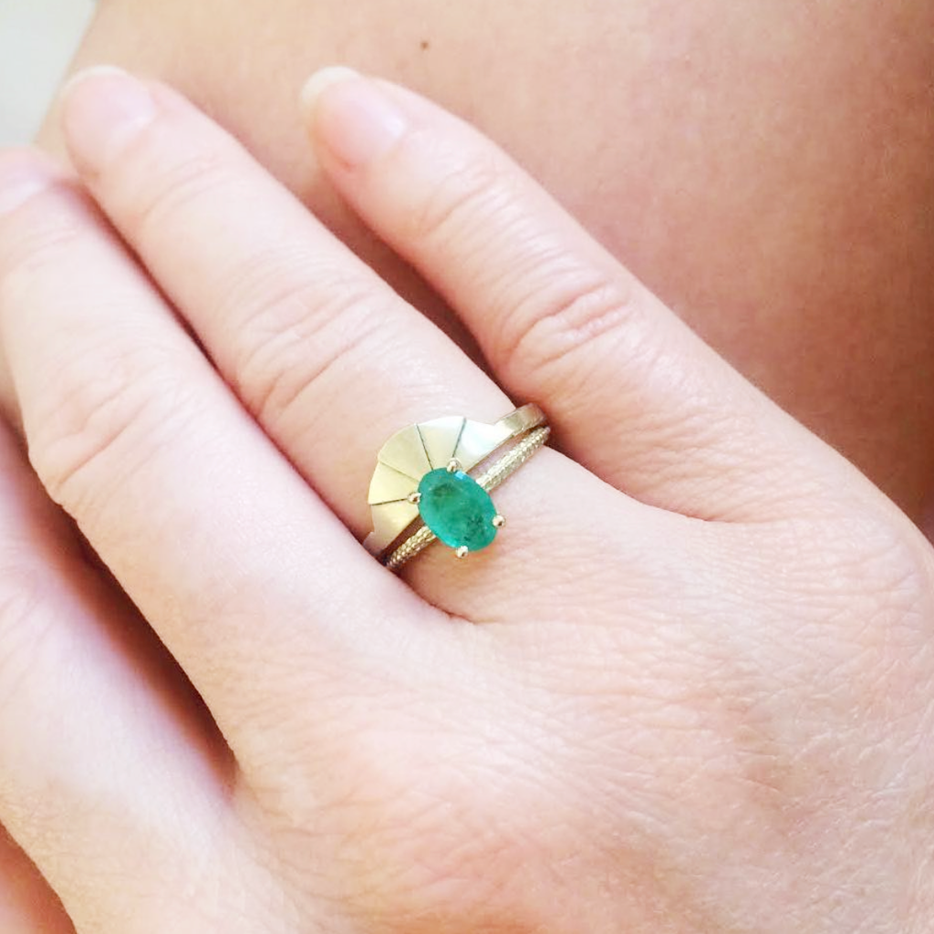 Eternal Engagement Ring - Emerald