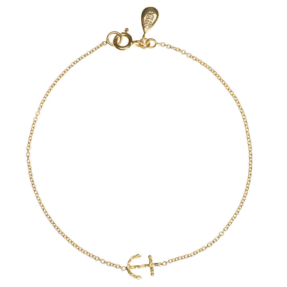 Anchors Away bracelet in gold.