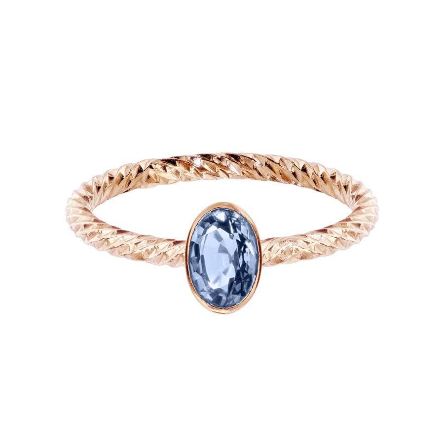 Aphrodite Engagement Ring - Bezel Set Blue Sapphire