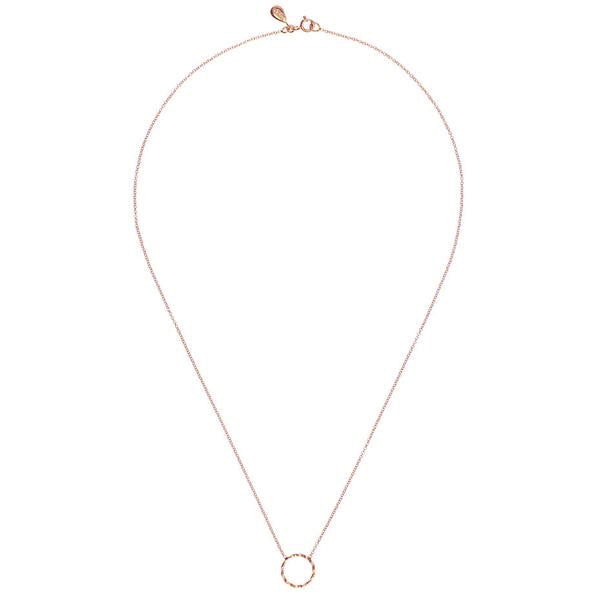 Protective Circle Necklace - Rose Gold