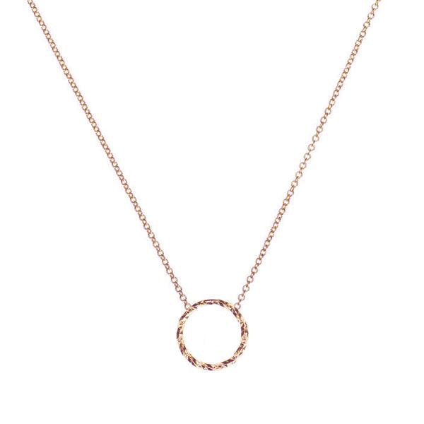Protective Circle Necklace - Rose Gold