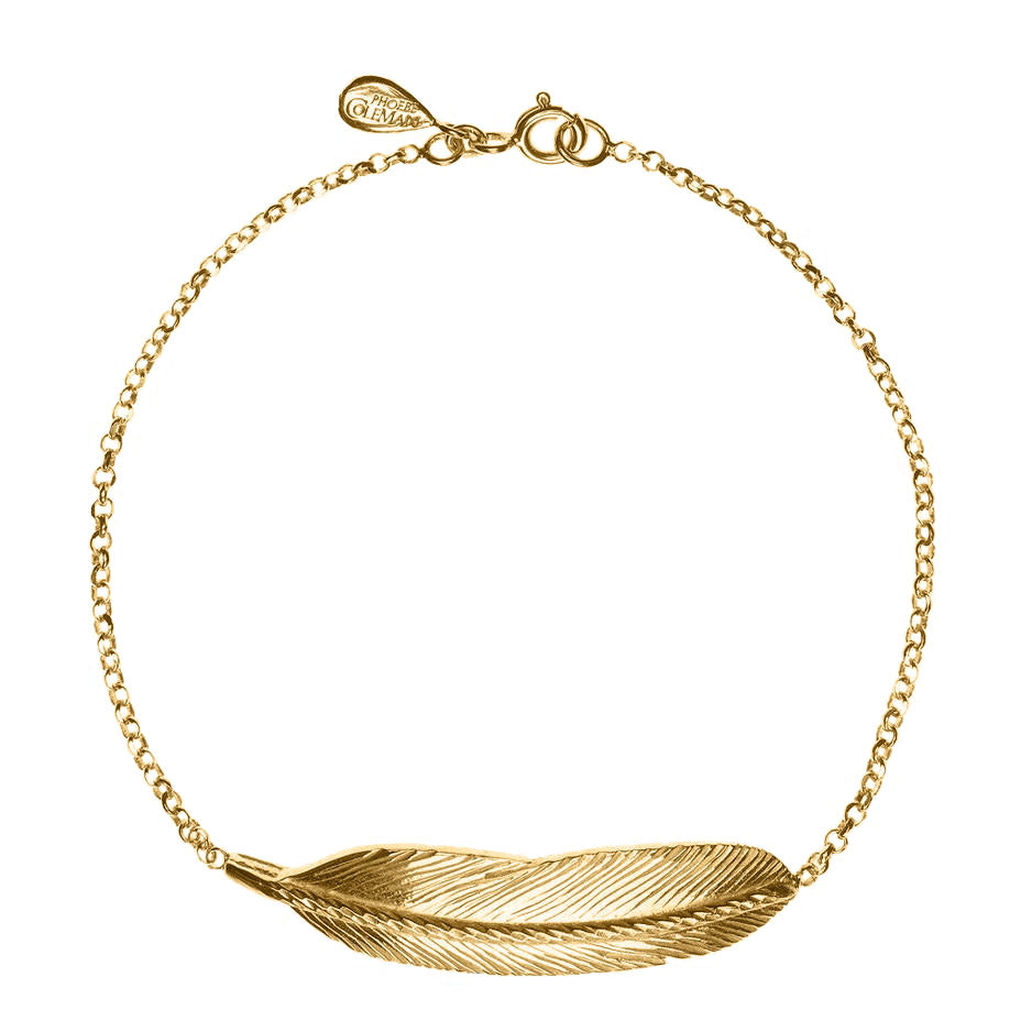 Large Sacred Feather Bracelet - Gold