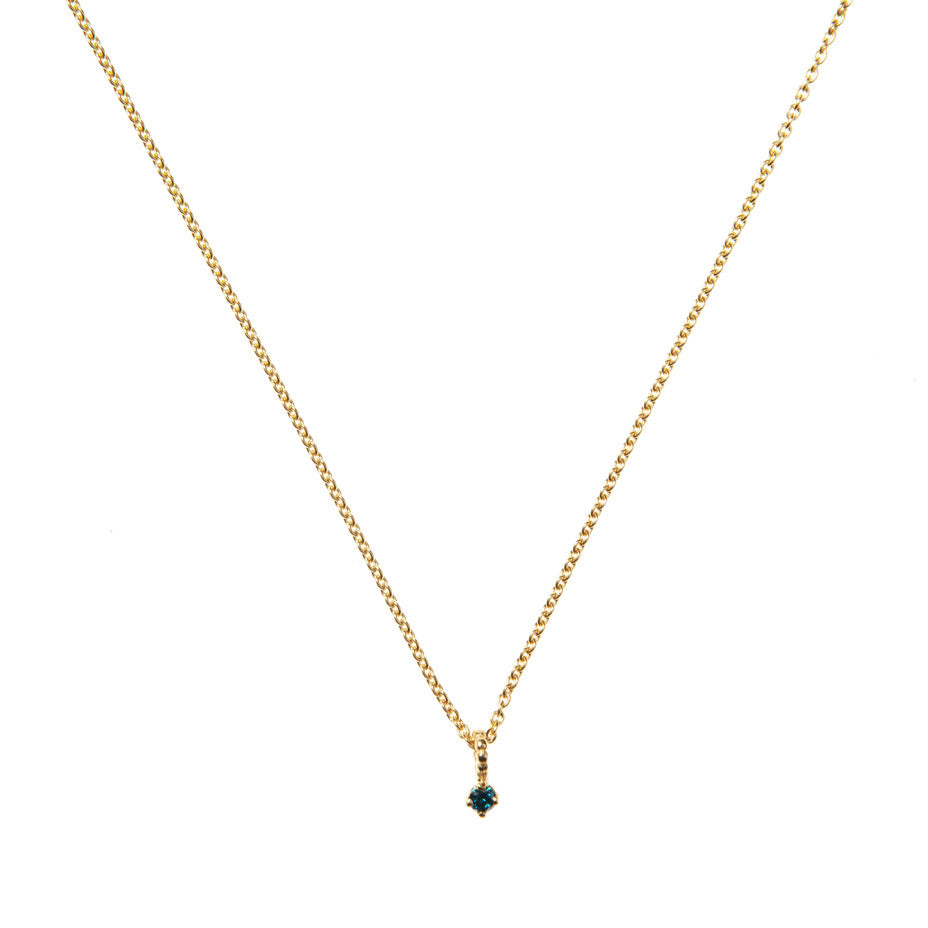 Galaxy Blue Diamond necklace in gold.