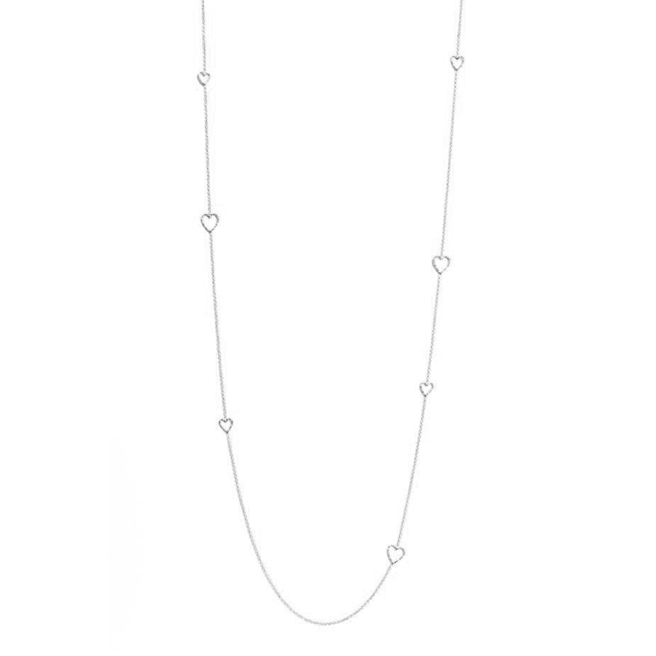 Follow Your Heart Long Necklace - Silver