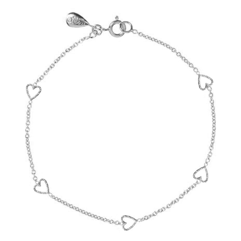 Loop Of Love Heart Bracelet - Silver
