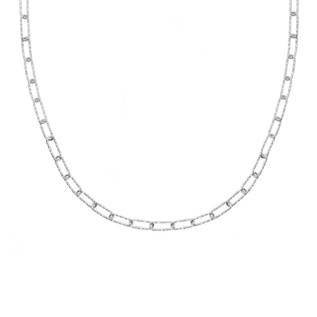 Lovers Link Chain Necklace - Silver