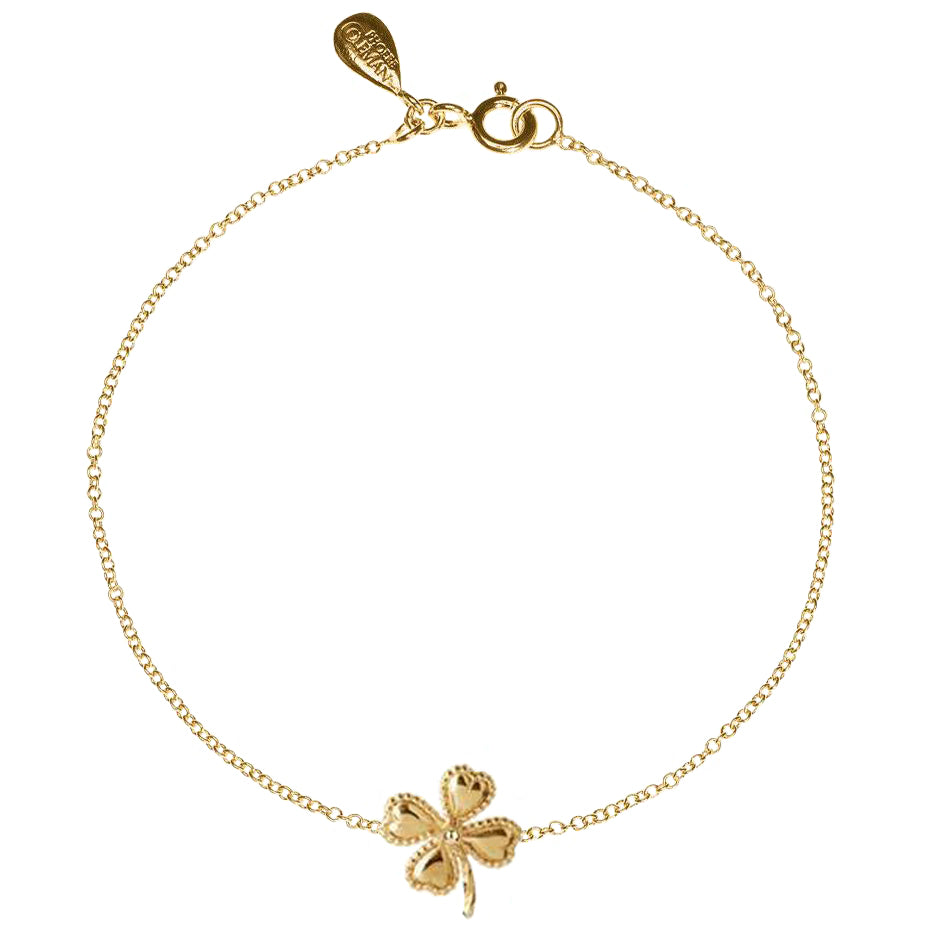 Lucky You” 14kt Yellow Gold & Diamond Open Clover Bracelet 1893-52 | Grants  Jewelry