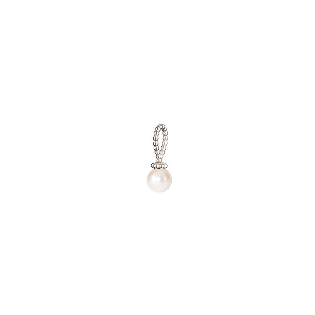 Lunar White Pearl Charm (medium) - Silver