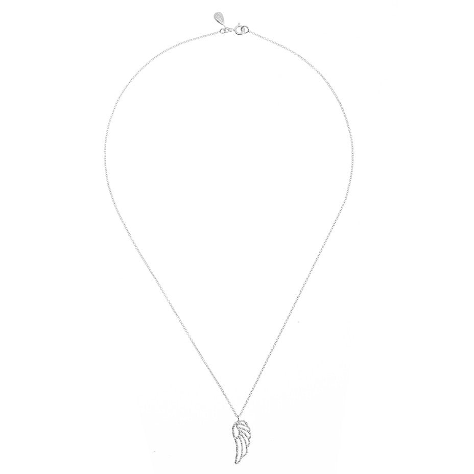 Mini Angel Wing Necklace - Silver | Phoebe Coleman