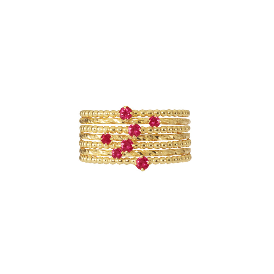Ruby Purist Stacking Set - Gold