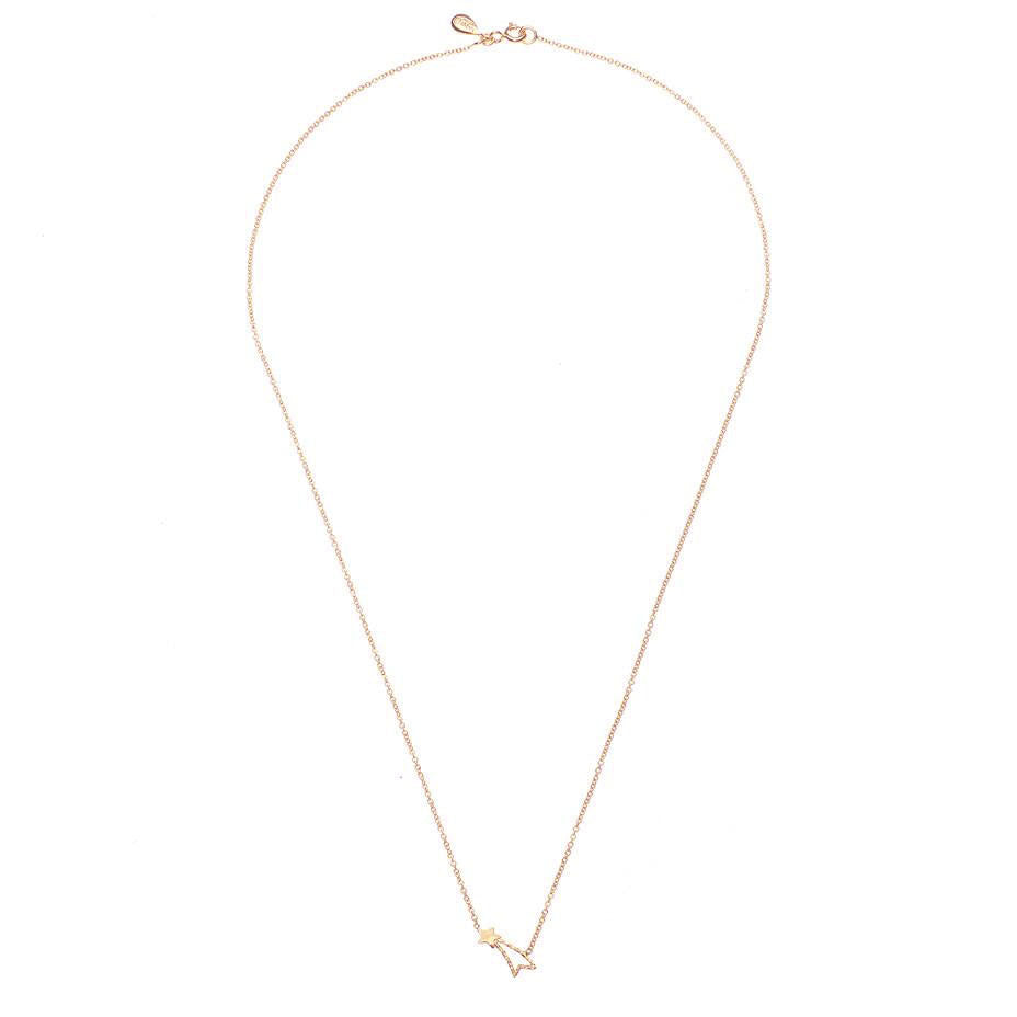 Shooting Star Necklace - Rose Gold