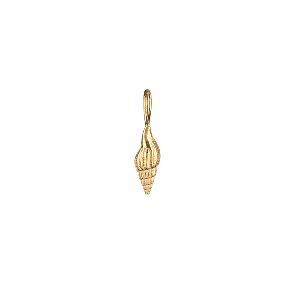 Sound of the Sea Shell charm in gold.