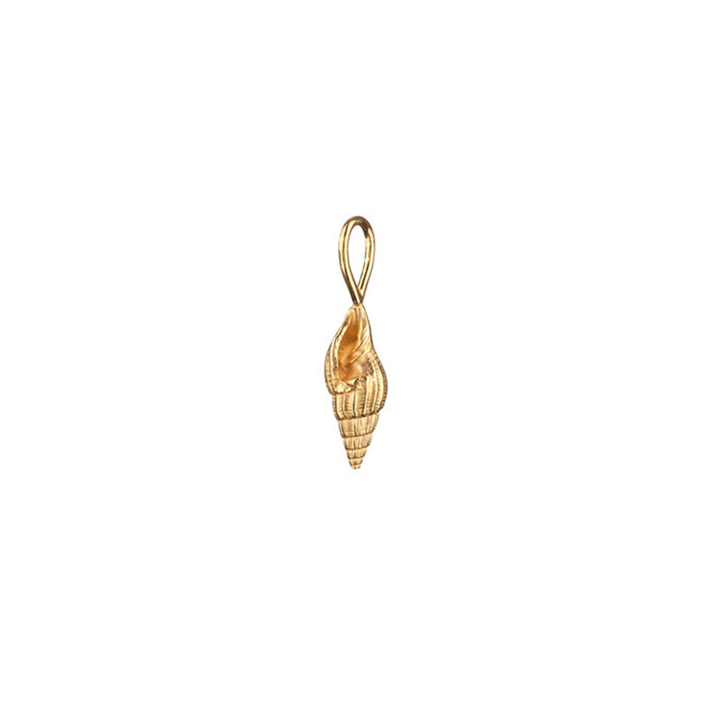 Sound of the Sea Shell Charm - Gold