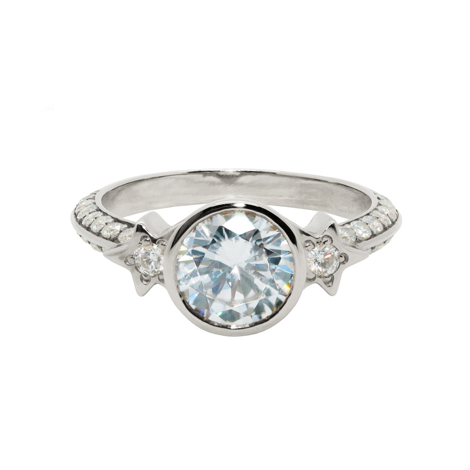 Nova Luna White Diamond Engagement Ring