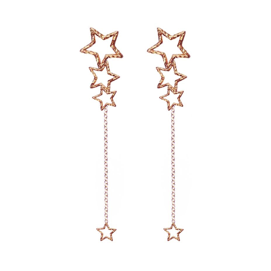Star Gazer Earrings - Rose Gold