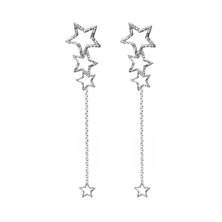 Star Gazer Earrings - Silver
