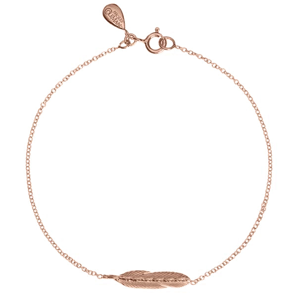 Take Flight Feather Bracelet Rose Gold Phoebe Coleman