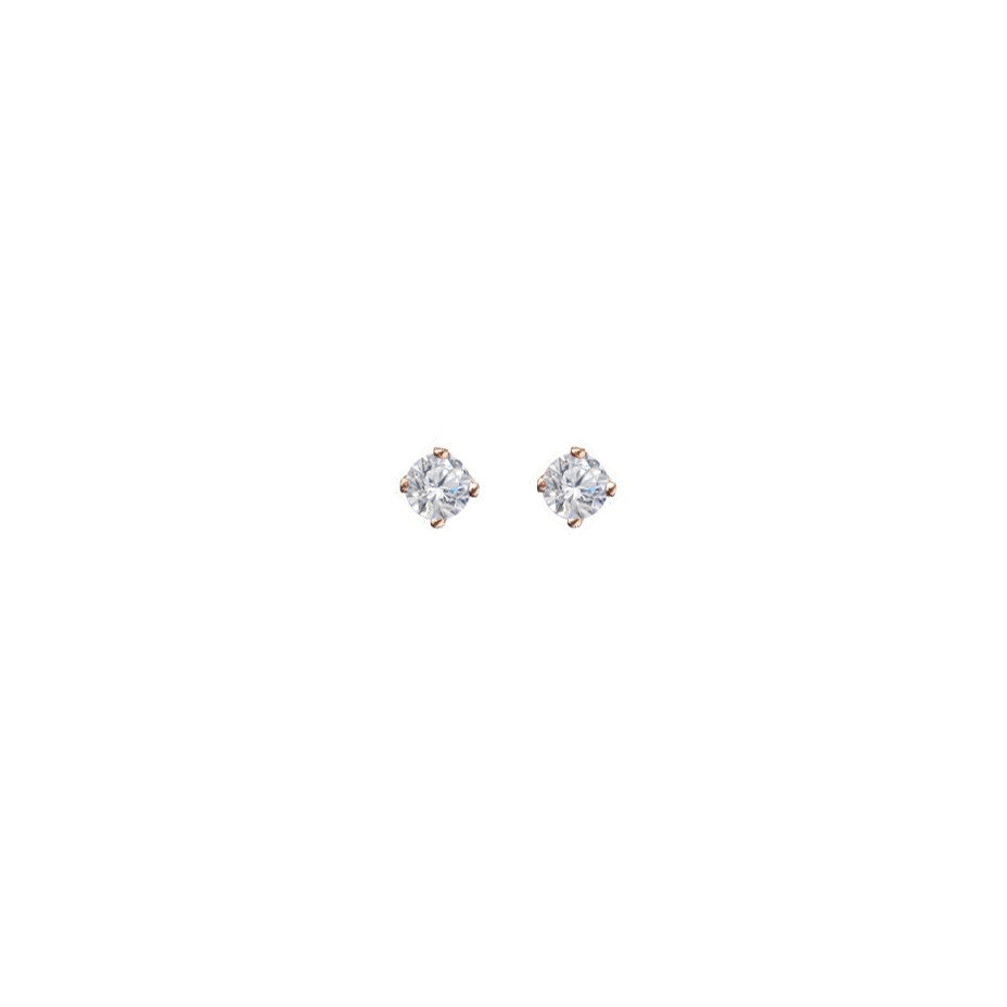Lily White Diamond Micro Stud Earring - 9ct gold